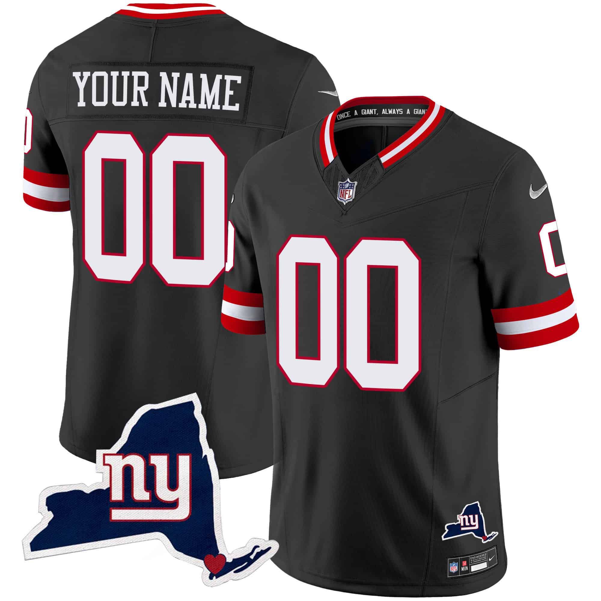 Men New York Giants Black 2024 Nike Map Patch Limited Custom NFL Jersey->indianapolis colts->NFL Jersey